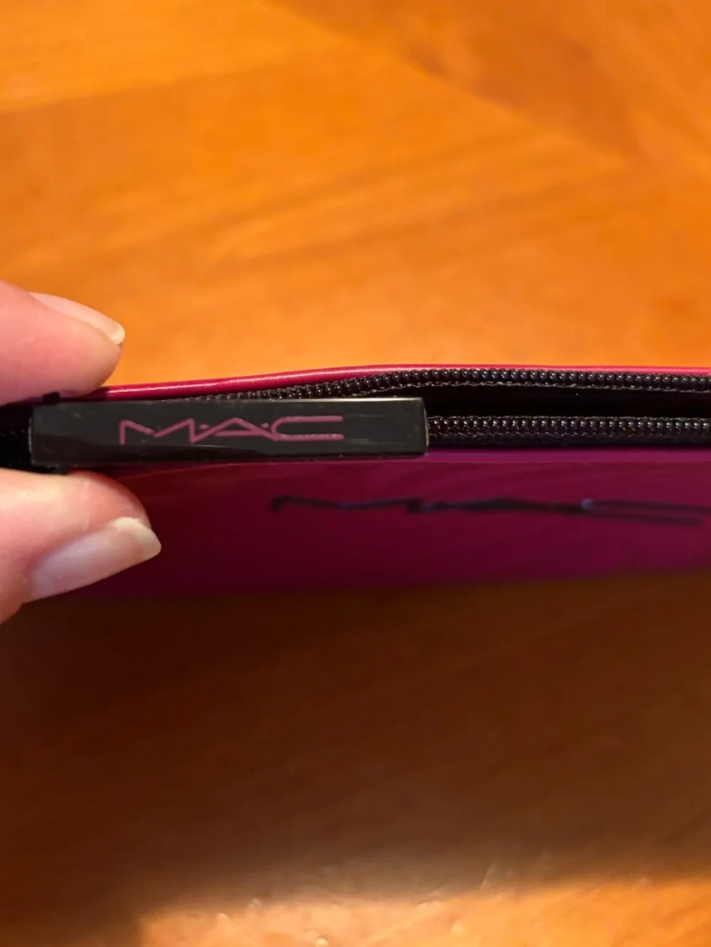 MAC Cosmetics Magenta Pink Swirl Print Cosmetic Bag